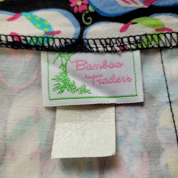 Bamboo Traders Size 6 Skort Skirt Novelty Barbiecore Pink Ribbon Trim Stretchy - Picture 3 of 10
